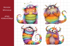 Watercolor Monster, Whimsical, Product Image 1