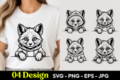 Smiling Fox SVG PNG Product Image 1