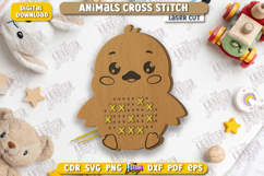 Animals Cross Stitch Laser Cut Bundle, Montessori Lacing SVG Product Image 10