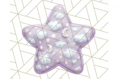 Cute Puffy Star Clipart PNG, 3D Glossy Pastel Stars Clip Art Product Image 4