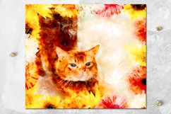 Cats &amp; flowers | skinny tumbler sublimation design bundle Product Image 8