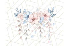 Pastel Blue Fairy Garden Clipart, Enchanted Cottagecore Png Product Image 4