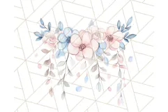 Pastel Blue Fairy Garden Clipart, Enchanted Cottagecore Png Product Image 4
