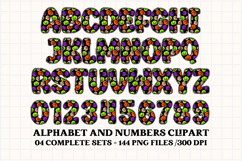 Halloween Alphabet png clipart, halloween letters doodle Product Image 2