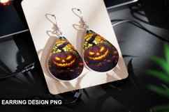 Halloween Stained Glass Pumpkin Earring Design Product Image 1