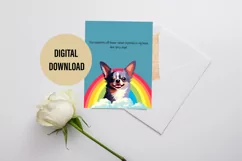 Chihuahua Memorial Card, Chihuahua pet loss card Product Image 1