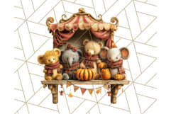Autumn Circus Clipart Carnival Tent Fall PNG, Vintage Circus Product Image 4