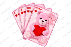 Playing Cards Valentine 6 7 PNG, Preppy 67 Six Seven PNG Product Image 4