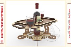 Wine Serving Tray - laser cutting file - Glowforge ready SVG Product Image 8