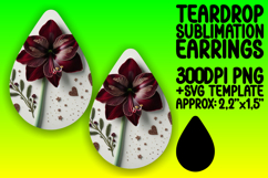 Dynamic Teardrop Design for Sublimation , 3D Flower Product Image 1