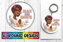 Blissful Keychain Sublimation, Praying Woman Product Image 1