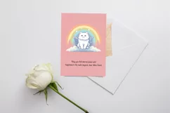Cat sympathy e-card, Loss of pet, 2 size options, PNG, PDF Product Image 10