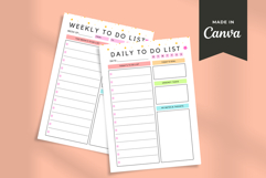 Aesthetic Weekly and Daily To-Do List Planner Template Product Image 2