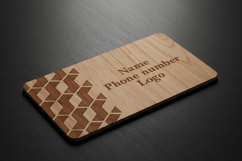 Business card with engraving. Plywood business card. Product Image 10
