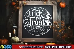 Trick or treat SVG, Halloween Door Sign SVG Product Image 4