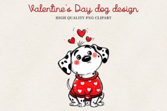 Valentine’s Day Cute Dog Clipart | Love Puppy PNG Product Image 1