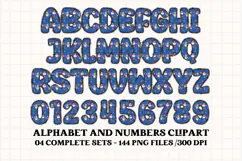 Christmas Alphabet png clipart, christmas letters doodle Product Image 2