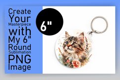 Sublimated Cat Circle Charm Product Image 1