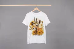 Cute Gazelle With SunFlowers | Gazelle Mug Sublimation Product Image 2
