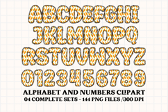 Easter Day Alphabet png clipart, easter day letters doodle Product Image 2