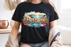 Santorini Greece PNG, Oia Village Coastal Sublimation Design Product Image 8