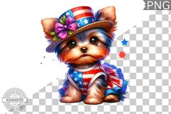 4th of July Dog Sublimation - Clipart PNG Design Product Image 1