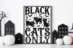 Black Cats Only Svg, Halloween Cat Svg, Spooky Cat Svg. Product Image 9