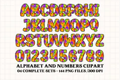 Halloween Alphabet png clipart, halloween letters doodle Product Image 2