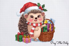 Christmas Hedgehog Clipart Bundle PNG Product Image 9