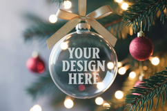 Acrylic Christmas Ornament Mockup , christmas ornament mocku Product Image 1