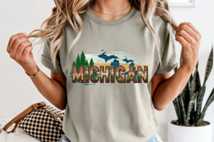 Michigan State PNG, Vintage Great Lakes Sublimation Design Product Image 8
