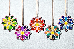 Rangoli flower mandala plywood base laser cut file bead sort Product Image 8