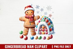 Gingerbread Man Clipart P5 Bundle PNG Product Image 9