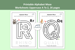 26 Page Printable Alphabet Maze Worksheets Product Image 8
