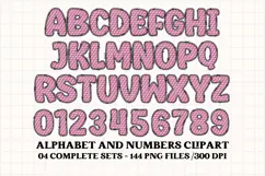Unicorn Alphabet png clipart, unicorn letters doodle Product Image 2