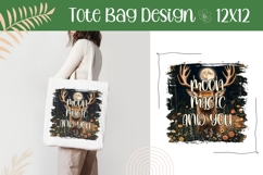 Floral Deer Illustration, Moon Magic and You Sublimation Product Image 1