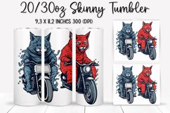 Cat Ride An American Flag - Tumbler Sublimation Design Product Image 1