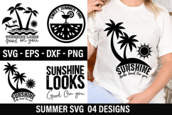 Summer SVG Design - Sunshine Looks Good On you Product Image 1