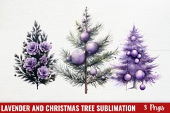 Lavender And Christmas Tree Sublimation Clipart Product Image 1