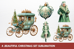 Watercolor Beautiful Christmas Clipart Sublimation Product Image 1