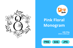 Pink Floral Monogram Product Image 1