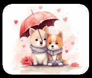Dog Valentine's Day Sublimation Mouse Pad PNG Bundle Product Image 9