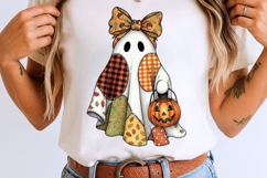 Cute Fall Ghost Png, Girly Halloween Png, Cozy Fall Png. Product Image 8