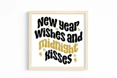 New year wishes and midnight kisses SVG, Happy New Year SVG Product Image 3