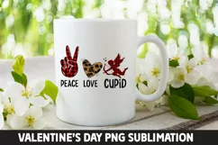 Peace Love CupidPeace Love Cupid PNG Sublimation Design Product Image 1