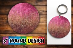 Floral Glitter Leopard Sublimation : Keychain, Coaster Product Image 1