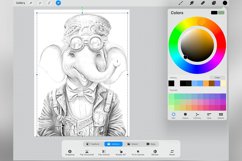 60 Procreate Steampunk Animals Stamp Brushes Product Image 3
