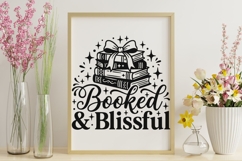Booked And Blissful Svg, Book Lover Svg, Book Nerd Svg. Product Image 9