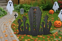 Zombie Hands Garden Stake Laser Cut | Glowforge | SVG Product Image 1