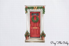 Christmas Door Sublimation Clipart Bundle PNG Product Image 9